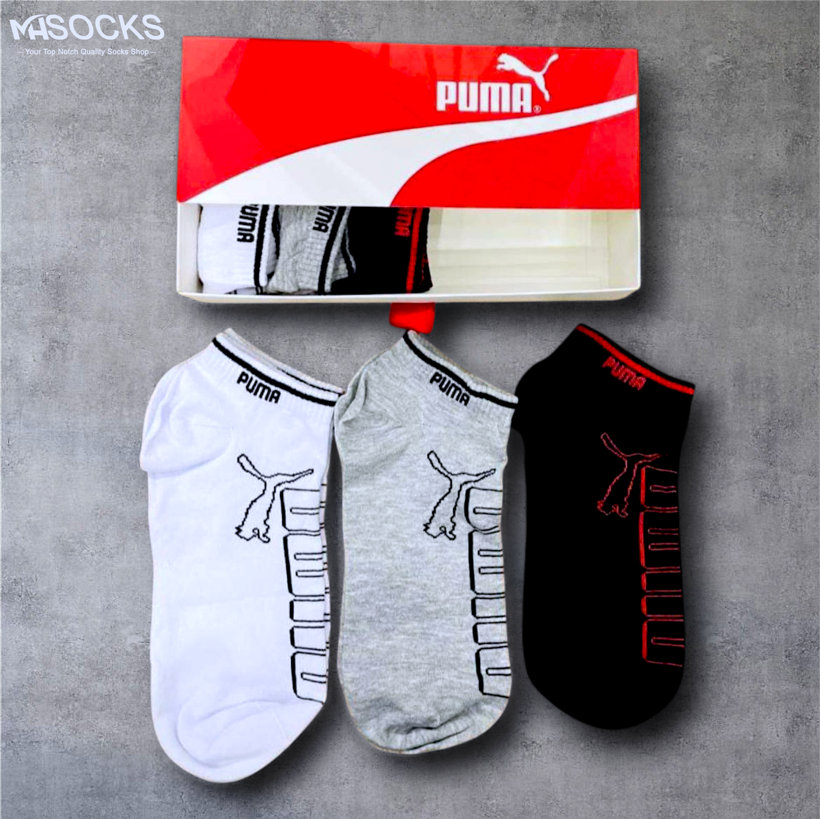 Puma Ankle Socks Combo Pack (6 Pair in 1 Box)