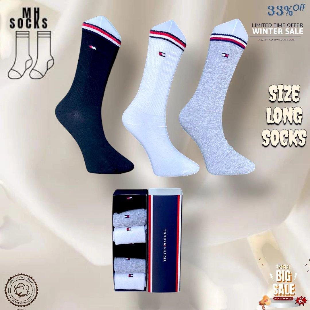 tommy Long Size Socks Combo Pack (6 Pair in 1 Box)
