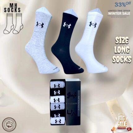 Long Size Socks Combo Pack (6 Pair in 1 Box)