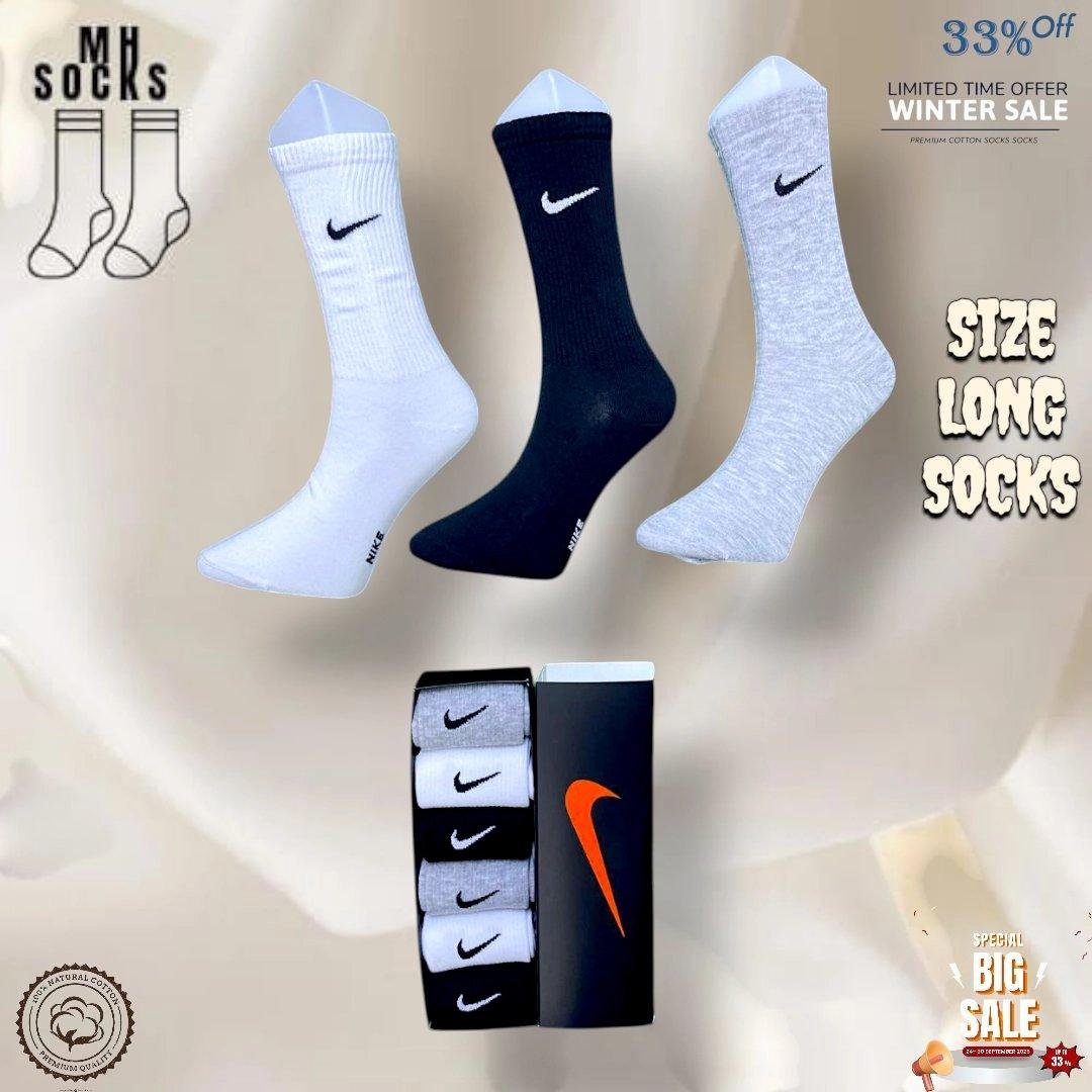 Nike Long Size Socks Combo Pack (6 Pair in 1 Box)