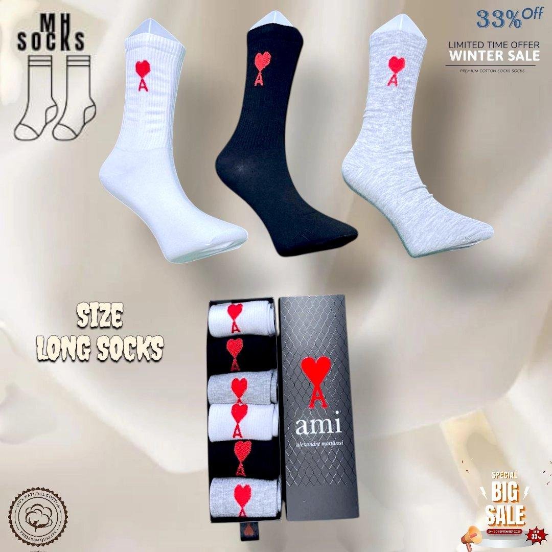 Long Socks Combo Pack (6 Pair in 1 Box)