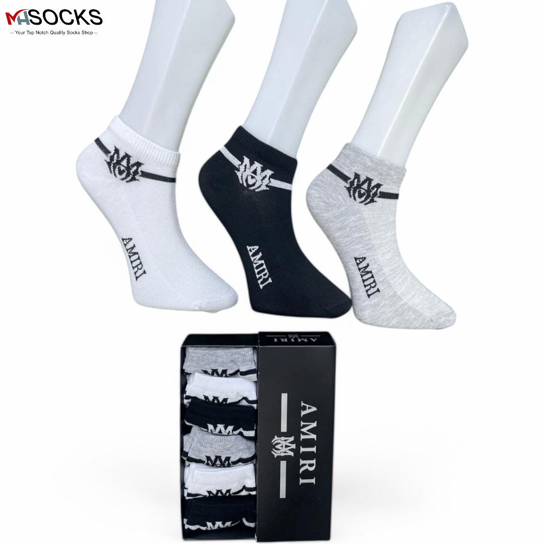 AMIRI Ankle Socks Combo Pack (6 Pair in 1 Box)