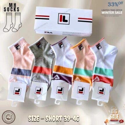 Fila Short Socks Combo Pack (5 Pair in 1 Box)