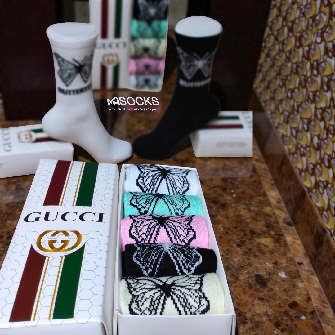 Butterfly craw Socks Combo Pack (5 Pair in 1 Box)