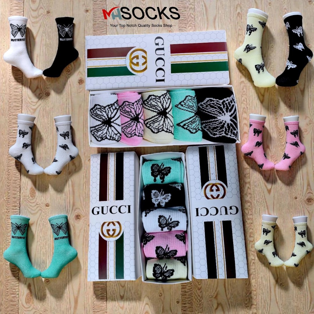 Butterfly  craw Socks Combo Pack (10 Pair in 2 Box)