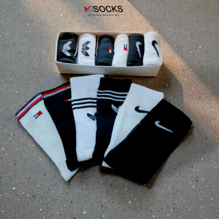 MIx Long  Socks Combo Pack (6 Pair in 1 Box)
