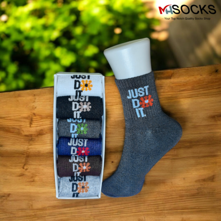 Mid crew Socks Combo Pack (6 Pair in 1 Box)