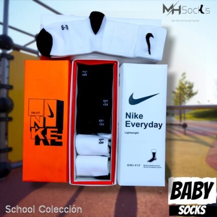 6-9 years  School  Baby Long Socks Combo Pack (6 Pair 1Box)