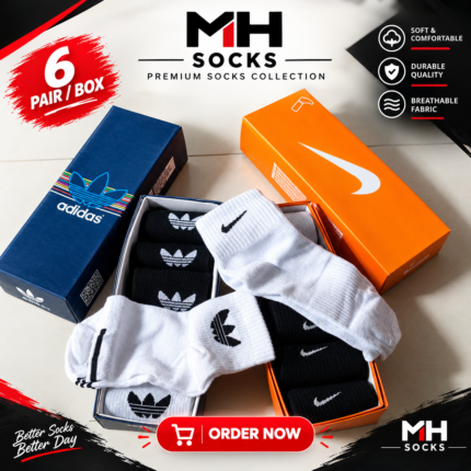 Formal Short Socks Combo Pack (12 Pair in 2Box)