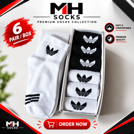 Short Size Socks Combo Pack (6 Pair in 1 Box)